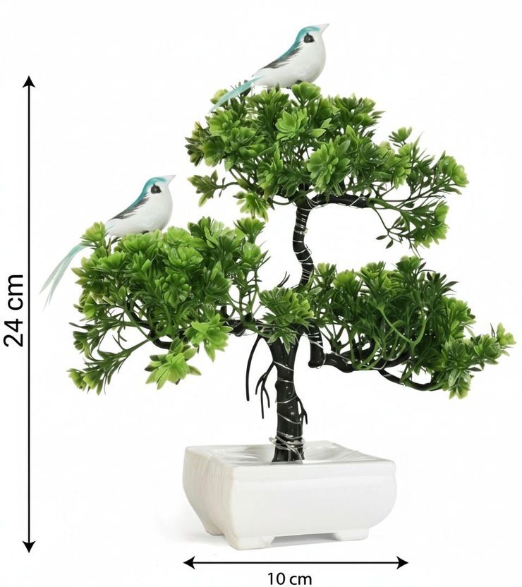 POKA Green Tree Plants with Bird & Light - Image 4