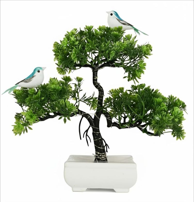 POKA Green Tree Plants with Bird & Light - Image 6