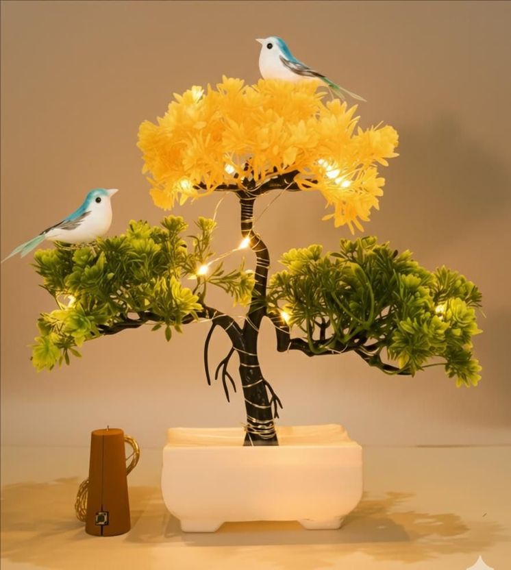 POKA Green Tree Plants with Bird & Light - Image 8