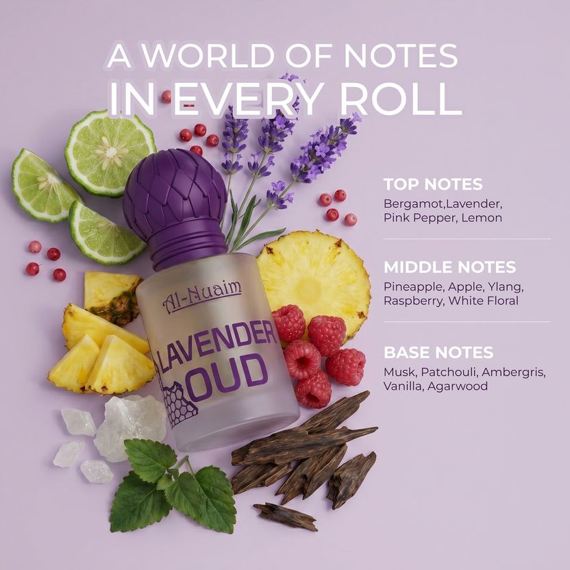 Al-Nuaim Lavender Oud Attar Roll On - 6ml - Image 3