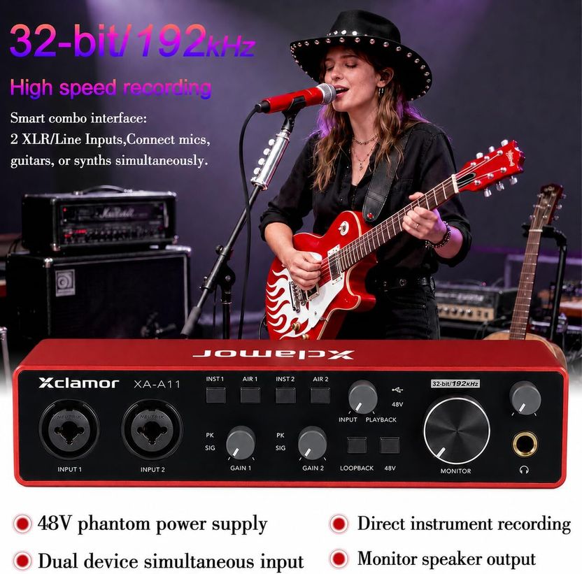 Xclamor 2 Channel USB Audio Interface 32-Bit/192kHz - Image 3