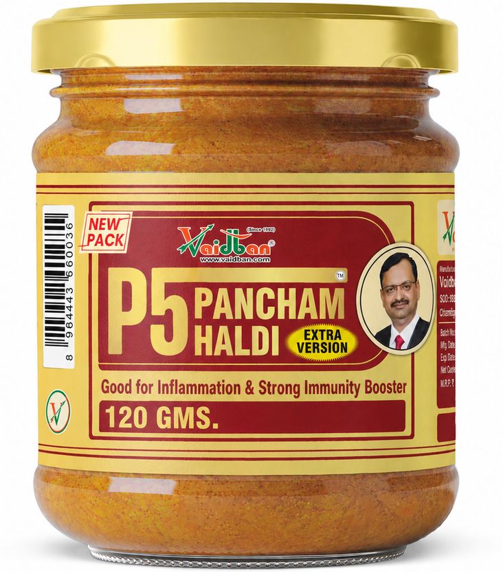 Vaidban P5 Pancham Haldi 120g Ayurvedic Powder - Image 1