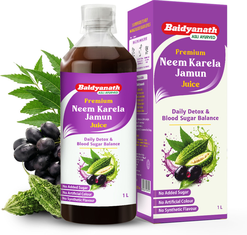 Baidyanath Neem Karela Jamun Juice, 1 Ltr