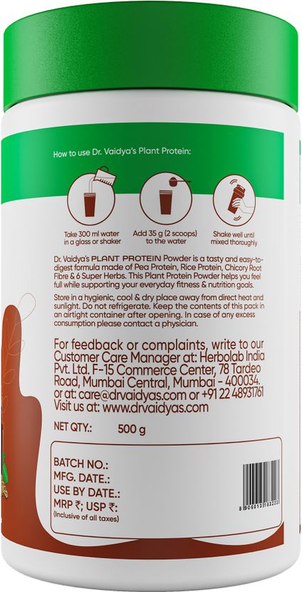 DR. VAIDYA'S Plant Protein Powder with Ashwagandha - Image 6