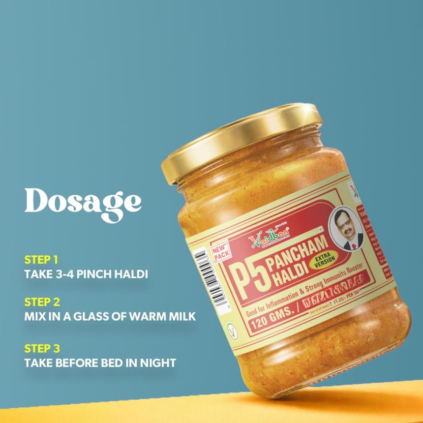 Vaidban P5 Pancham Haldi 120g Ayurvedic Powder - Image 6
