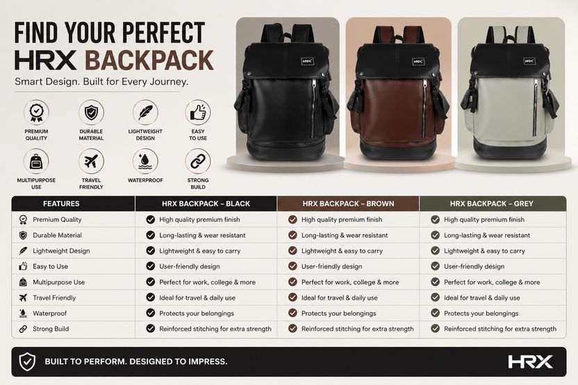 HRX by Hrithik Roshan 35L Laptop Backpack - Image 6