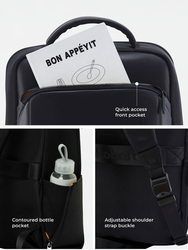 Mokobara 17L Black Laptop Backpack - Image 6