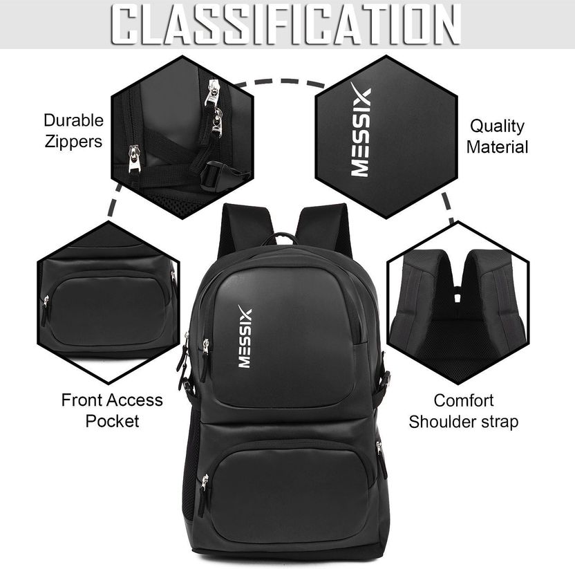 messix 37L Anti-Theft Laptop Backpack Black - Image 4