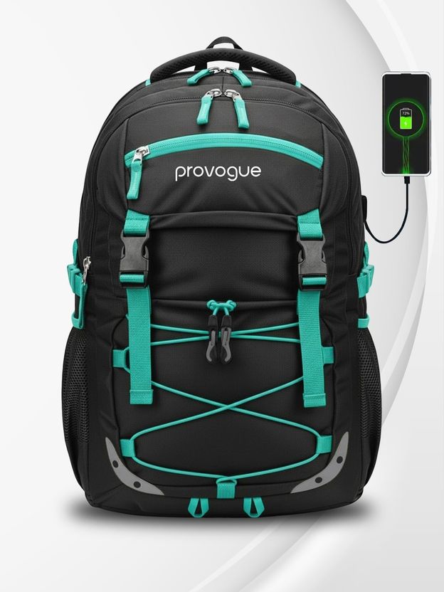 PROVOGUE Spacy 2.0 38L Laptop Backpack, Grey, Black - Image 10