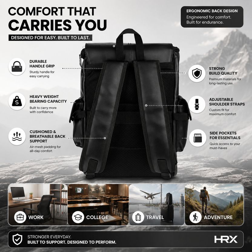 HRX by Hrithik Roshan 35L Laptop Backpack - Image 3