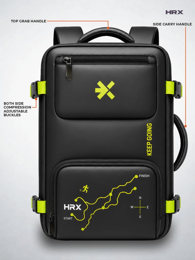 HRX by Hrithik Roshan 45L Laptop Backpack - Image 3