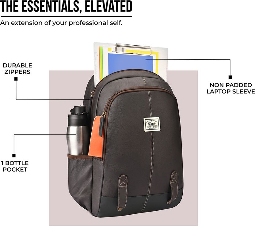 Gear 20L Eco Classic Daypack 16 (Brown) Pack of 16 - Image 3