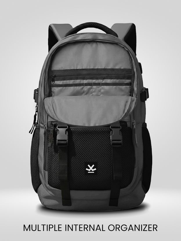 WROGN Unisex Ashper 2.0 42L Laptop Backpack, Grey - Image 4