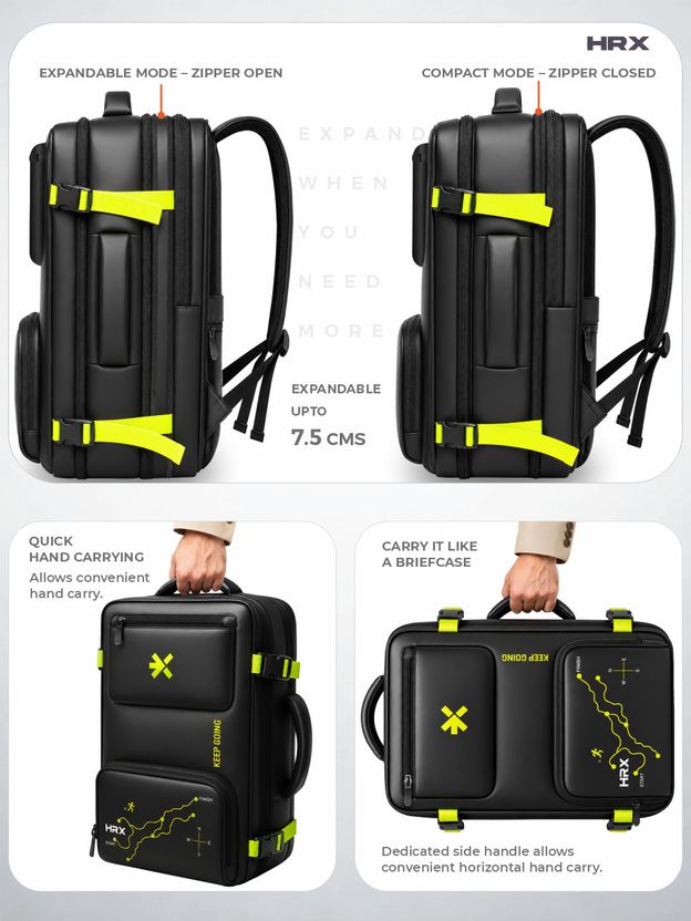 HRX by Hrithik Roshan 45L Laptop Backpack - Image 4