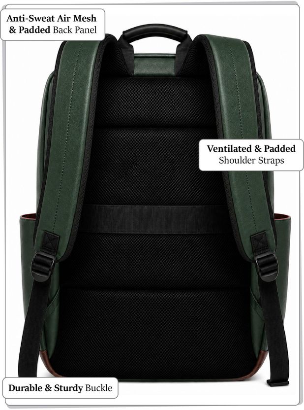 FUR JADEN 25L Vegan Leather Laptop Backpack - Image 5