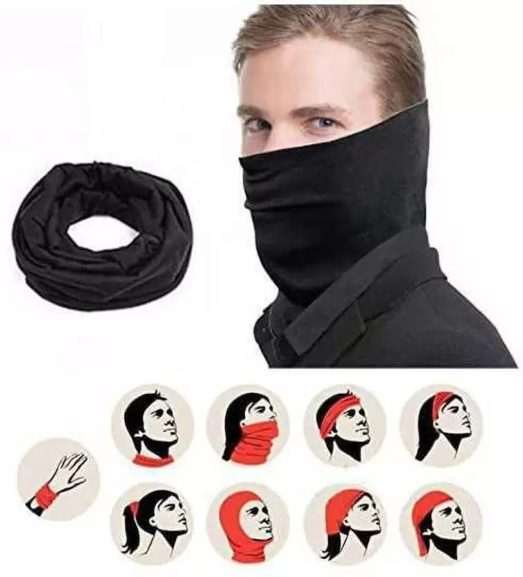 Plutoprom Black, Grey Bike Face Mask - Image 4