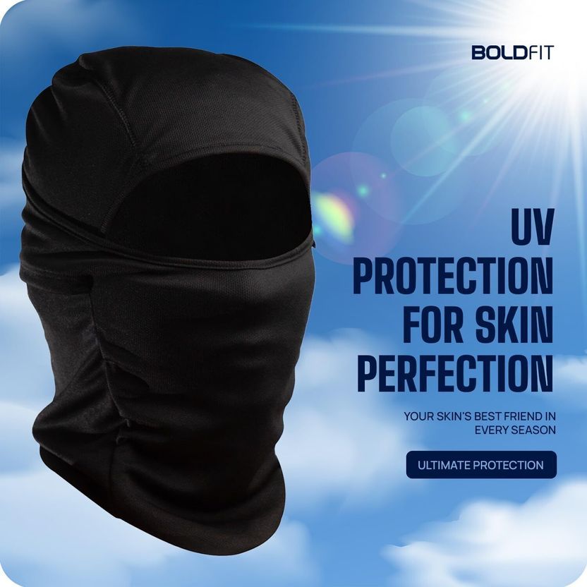 BOLDFIT Black Bike Face Mask - Image 6
