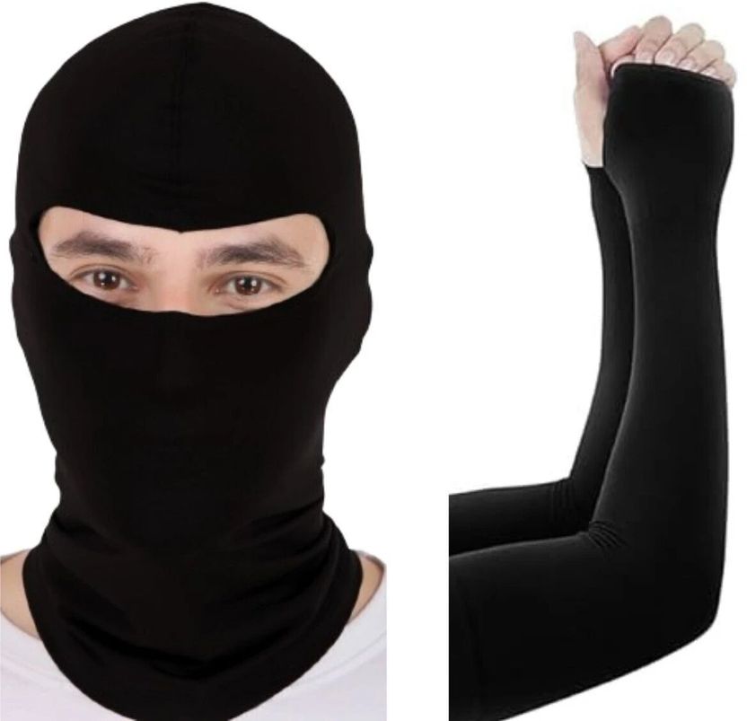 JUST JUNKIES Black Bike Face Mask for Men - Image 2