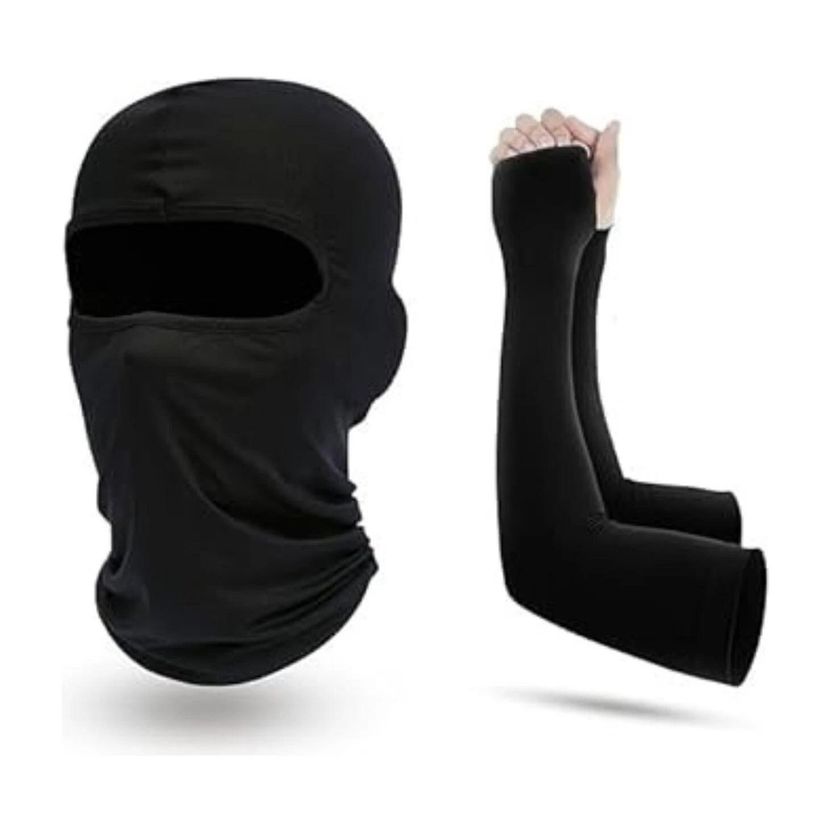 JUST JUNKIES Black Bike Face Mask for Men - Image 1