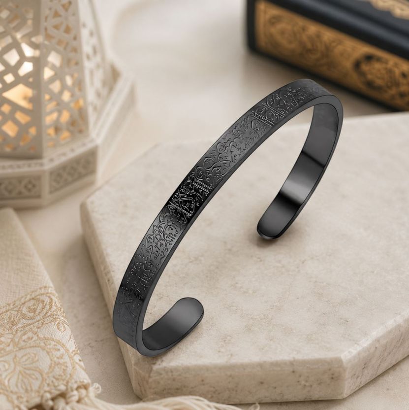 AASTHAS Stainless Steel Rhodium Kada - Image 2