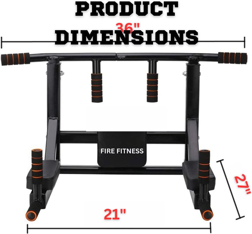 FIRE FITNESS 3in1 Wall Mount Pull Up Bar - Image 2