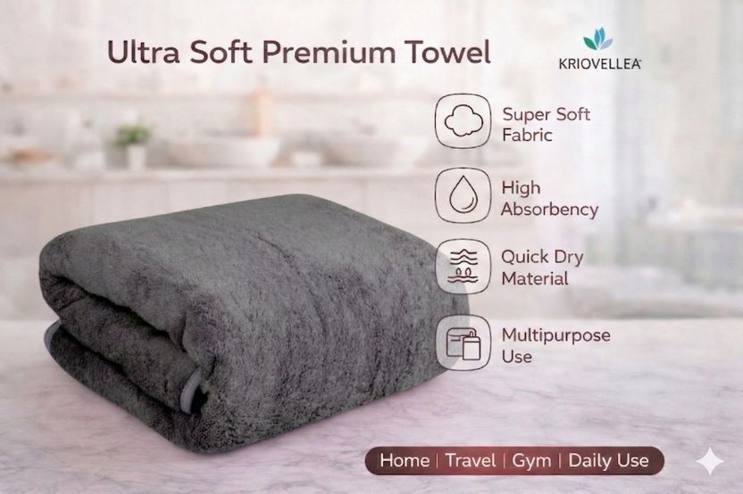 KRIOVELLEA Microfiber 500 GSM Towel - Image 5