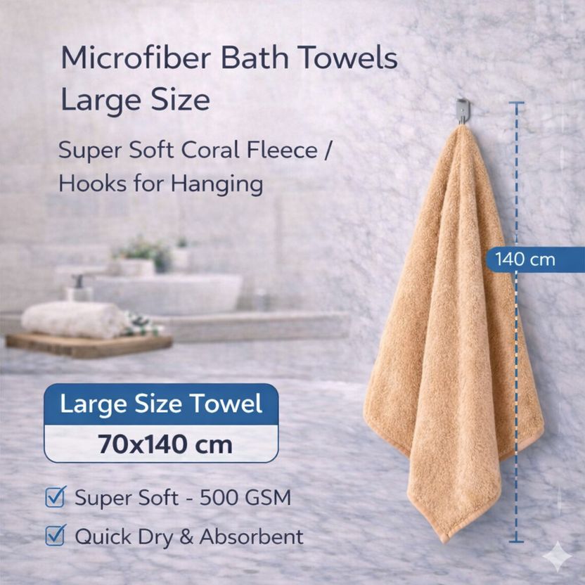 KRIOVELLEA Microfiber 500 GSM Towel - Image 4