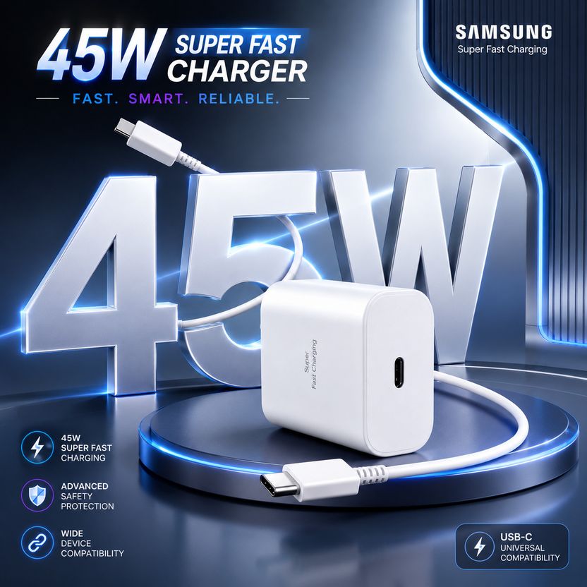 shopbucket 45W GaN 3A Mobile Charger White - Image 2