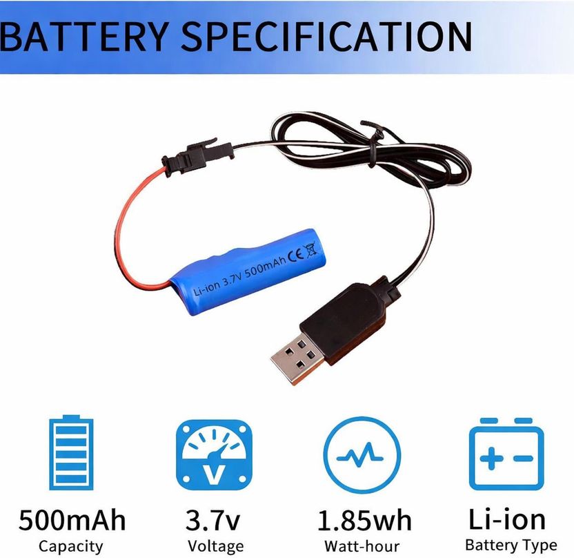 SuperToy 3.7V 500mAh USB Charger Cable for RC Cars - Image 6