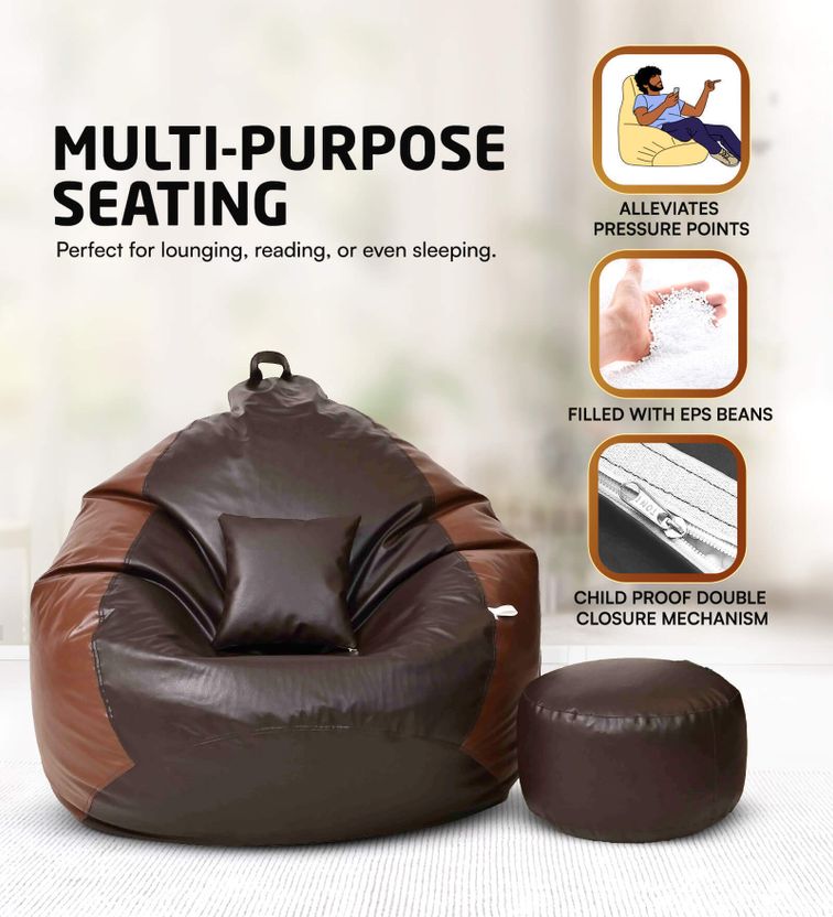 Mintwud 4XL Squivo Leatherette Bean Bag - Image 3