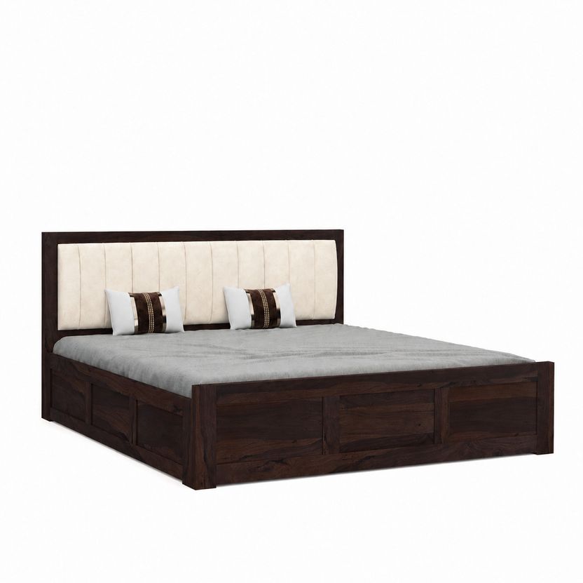 SONA Veronica Sheesham Wood King Size Bed with Storage - Image 4