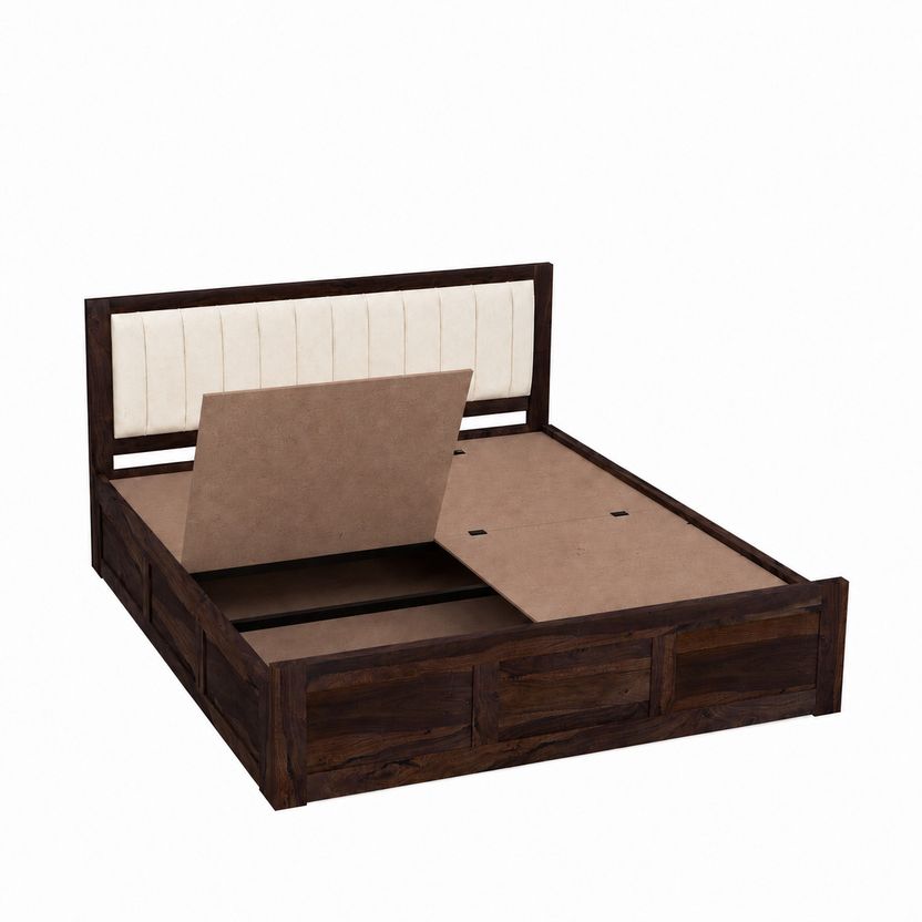 SONA Veronica Sheesham Wood King Size Bed with Storage - Image 3