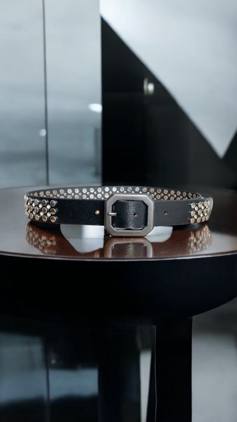 ROYAL CKIN Black Leather Belt - Image 4