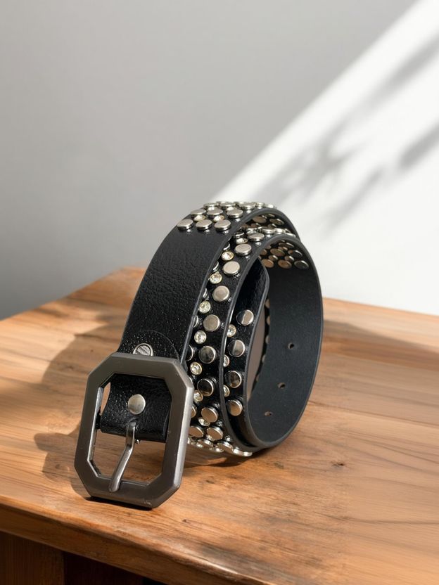 ROYAL CKIN Black Leather Belt - Image 1