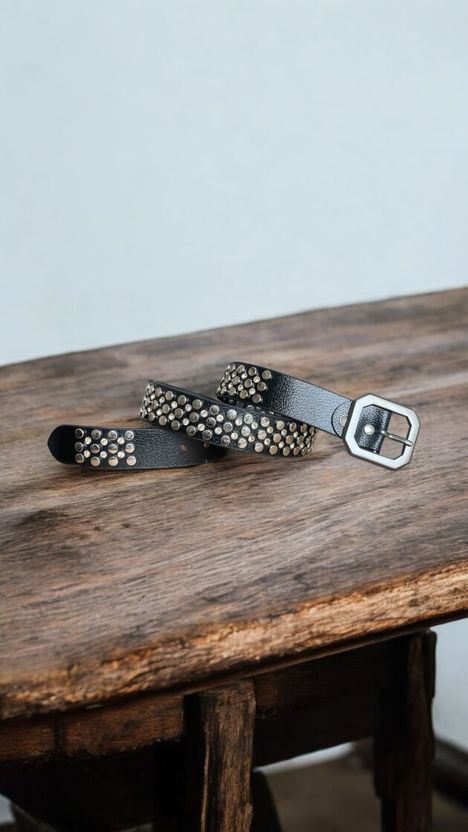 ROYAL CKIN Black Leather Belt - Image 3