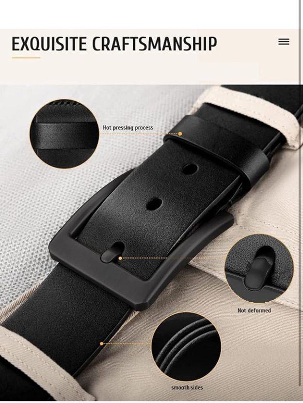 ShopGlobal Men Multicolor Leather Belt - Image 2