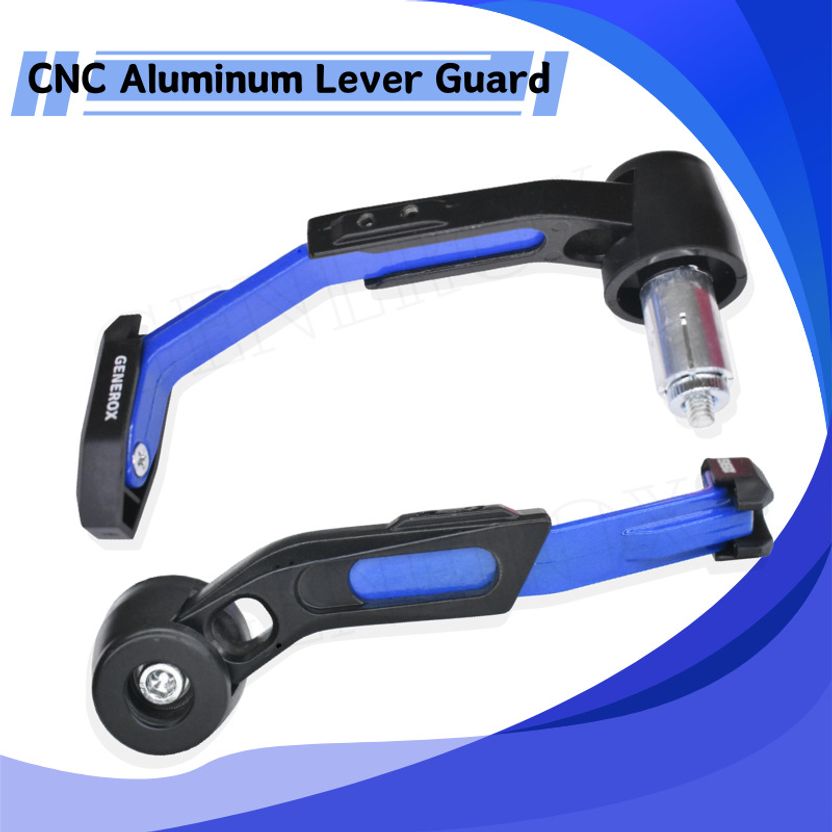 Generox Adjustable CNC Lever Guard for Bike BlueLG073 - Image 3