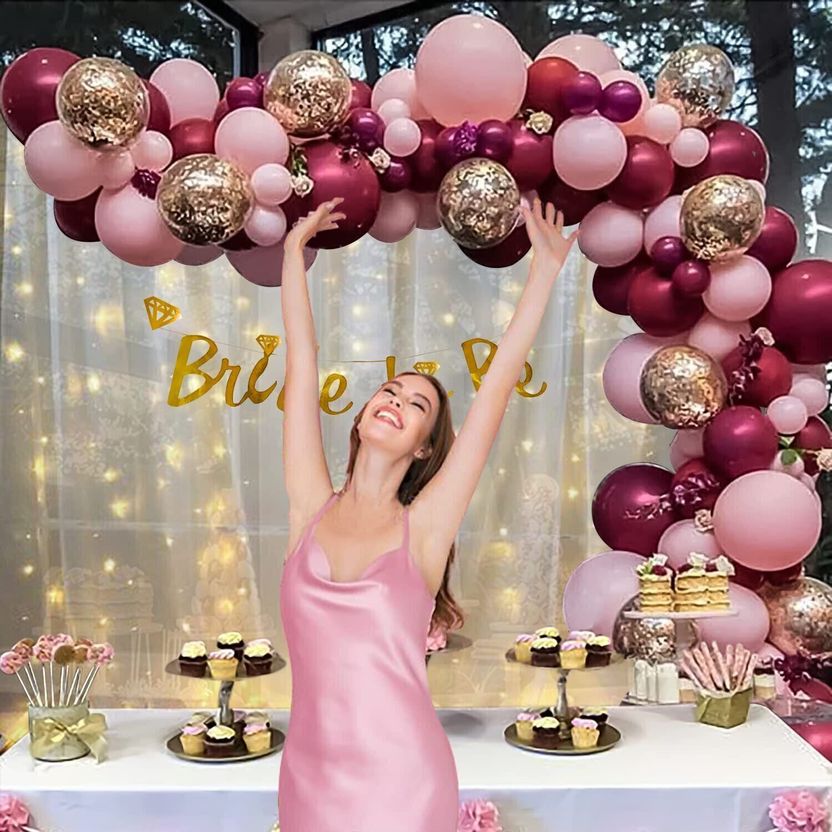 SKYWINS Bride to Be Rose Gold Pink Balloons Decoration Kit - Image 5