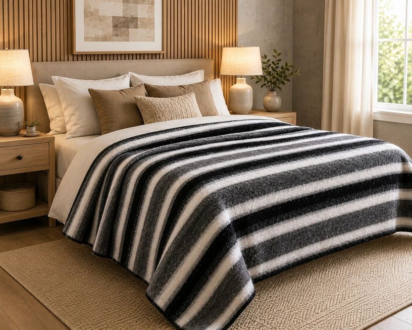 Huemic Striped Single AC Blanket for Mild Winter - Image 4