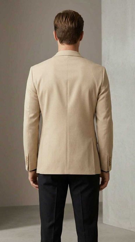 ASTHETIC Men's Solid Single Breasted Blazer - Image 2