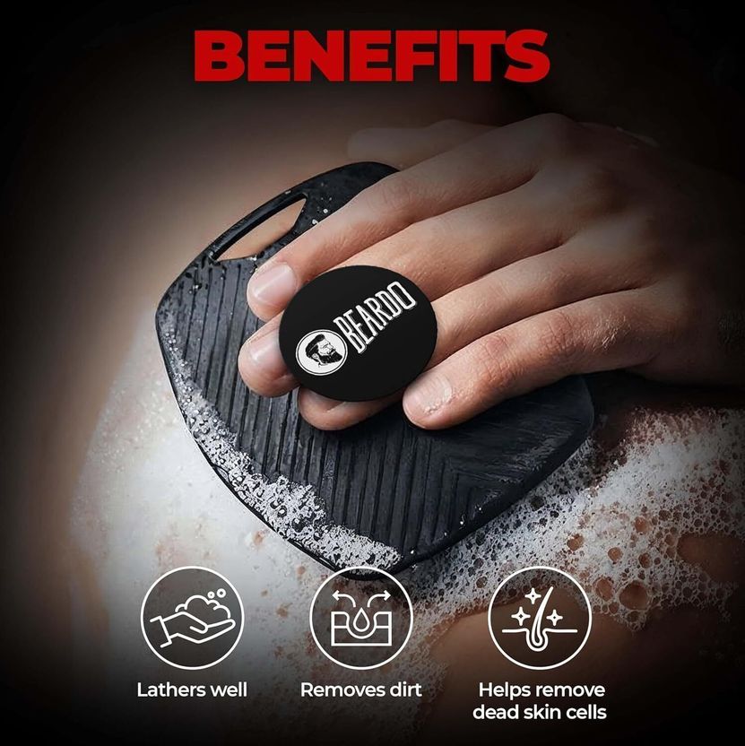 BEARDO De-Tan Body Wash & Silicone Scrubber for Men, Pack of 2, Brown - Image 10