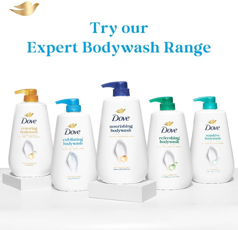 DOVE Exfoliating Triple Hydration Serum Body Wash 825ml - Image 10
