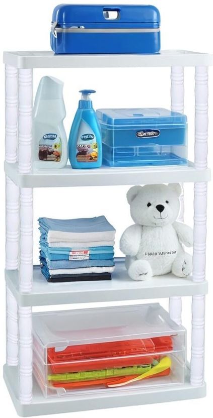 Porchex White DIY Plastic Open Book Shelf - Image 5