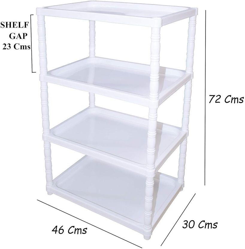 Porchex White DIY Plastic Open Book Shelf - Image 6
