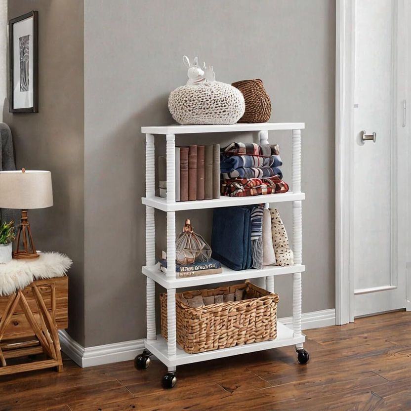 Porchex White DIY Plastic Open Book Shelf - Image 3