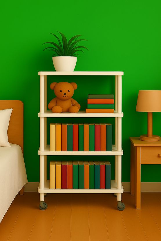 Porchex White DIY Plastic Open Book Shelf - Image 1