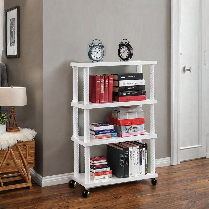 Porchex White DIY Plastic Open Book Shelf - Image 7