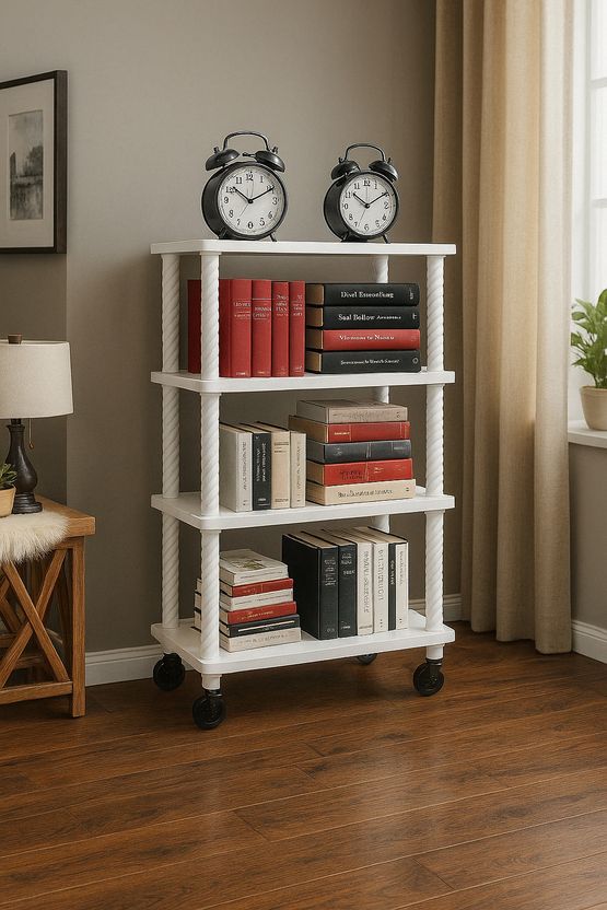 Porchex White DIY Plastic Open Book Shelf - Image 2