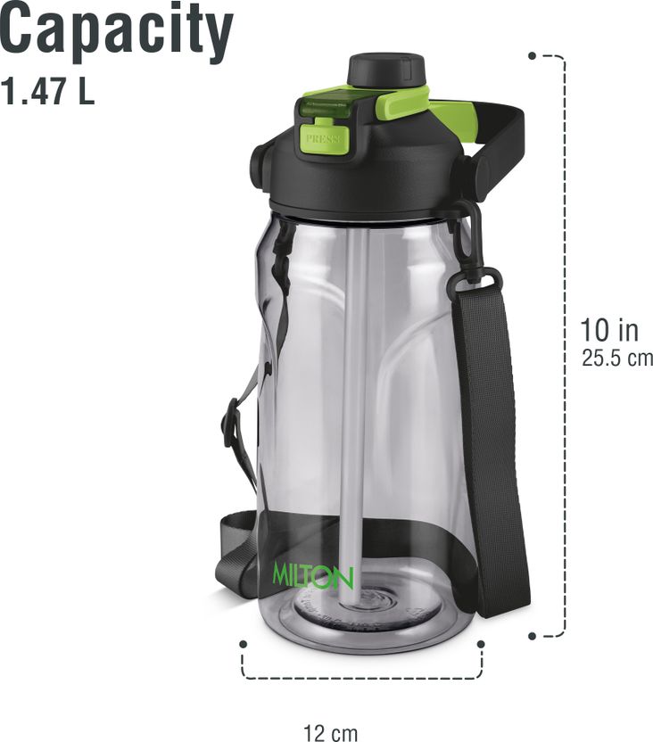MILTON Eros 1500 1.47L Black Water Bottle - Image 7