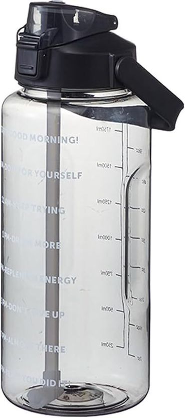 UPSILON 2L Black Leakproof Sipper Water Bottle 2000ml - Image 7